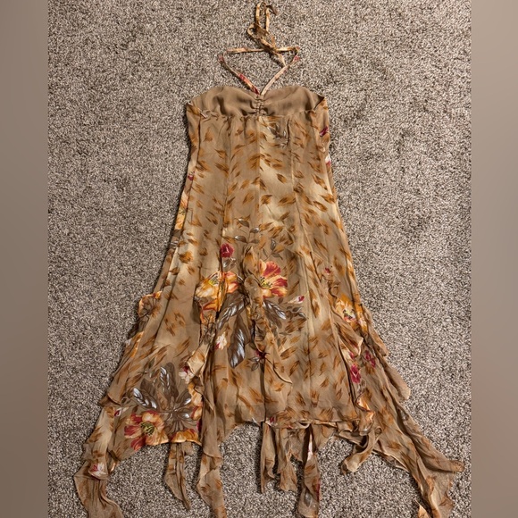 Vintage Silk I.C.E. Beaded Halter Dress Size 6 - Picture 9 of 10